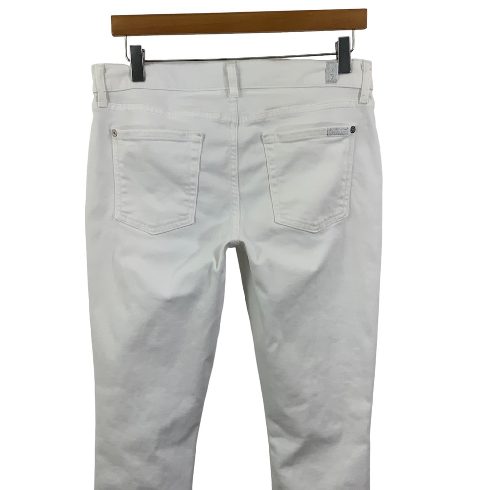 7 FOR ALL MANKIND The Skinny White Skinny Jeans With Stretch White Jeans G13 - Picture 3 of 11